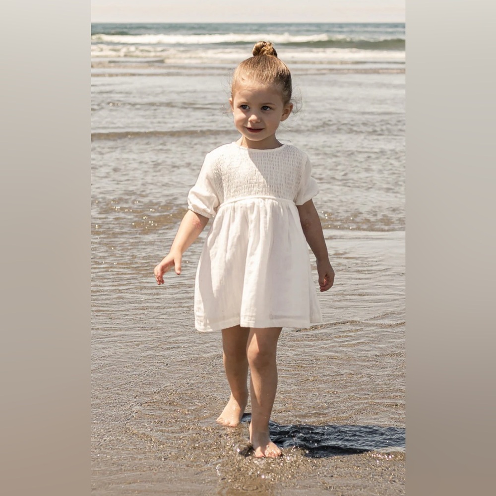 Oat Co. The Vienna Dress - White 1/2 Year